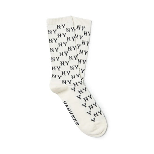 MLB - New York Yankees Classic Monogram Socks Cream【3ASOMM13N】