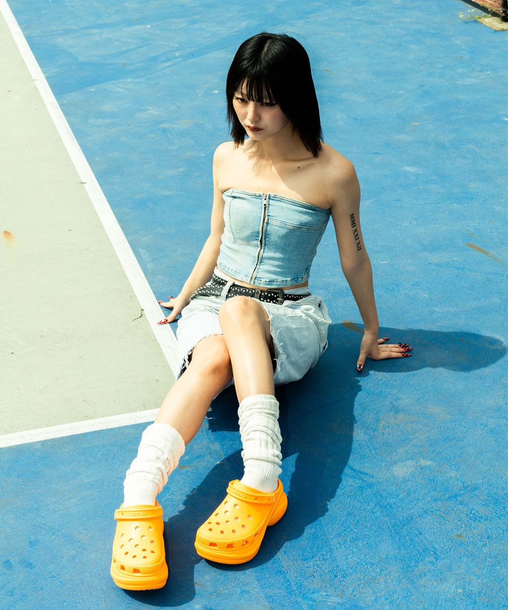 CROCS - WMNS CLASSIC BAE CLOG Orangesicle【206302-85Q】