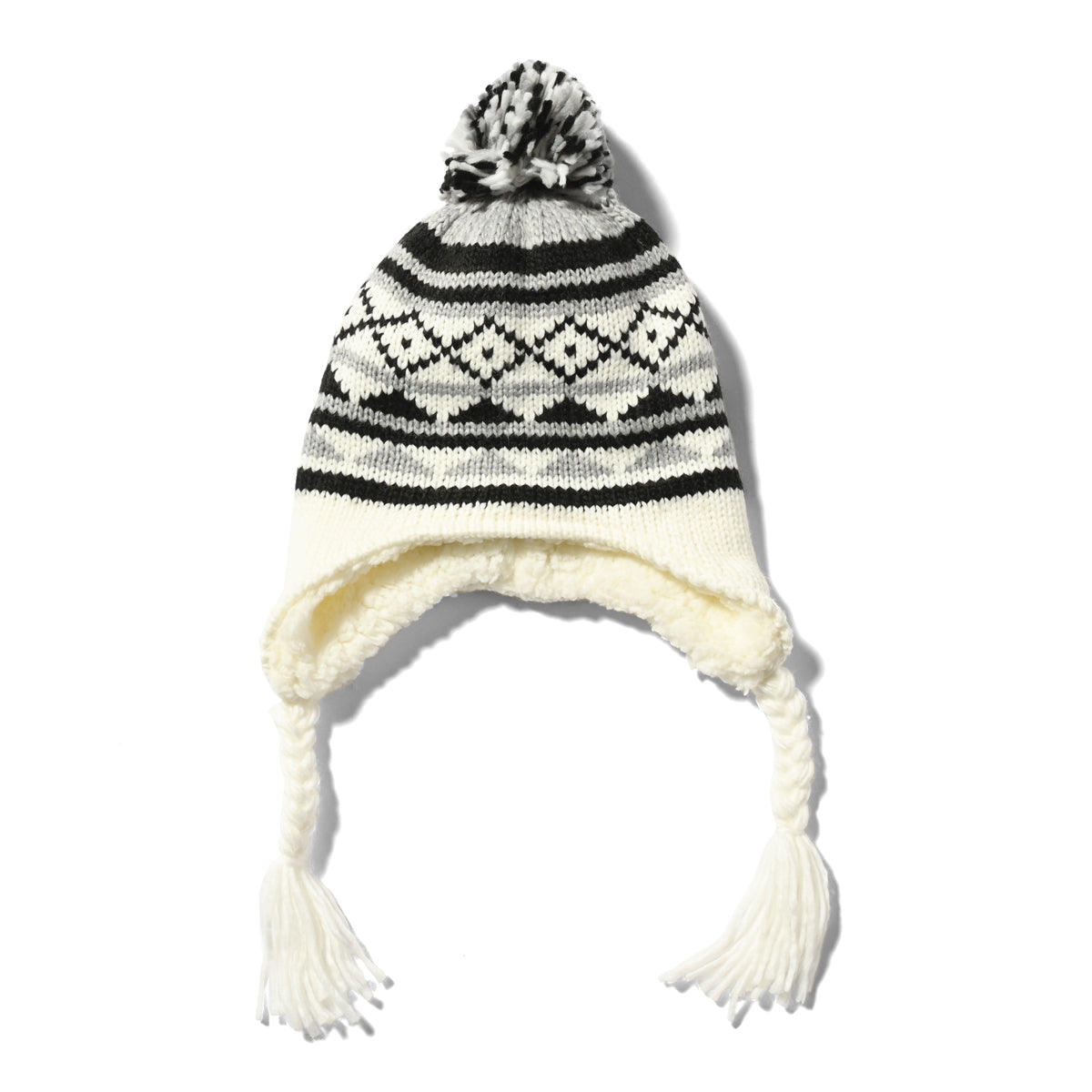 HOMEGAME - POM KNIT BEANIE NORDIC WHITE【HG231405】