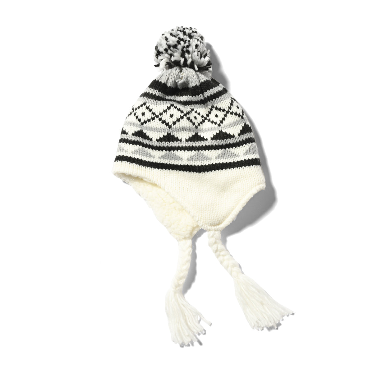 HOMEGAME - POM KNIT BEANIE NORDIC WHITE【HG231405】