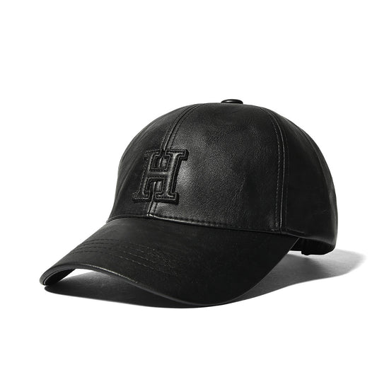 HOMEGAME - H LOGO LEATHER CAP BLACK 【HG251403】