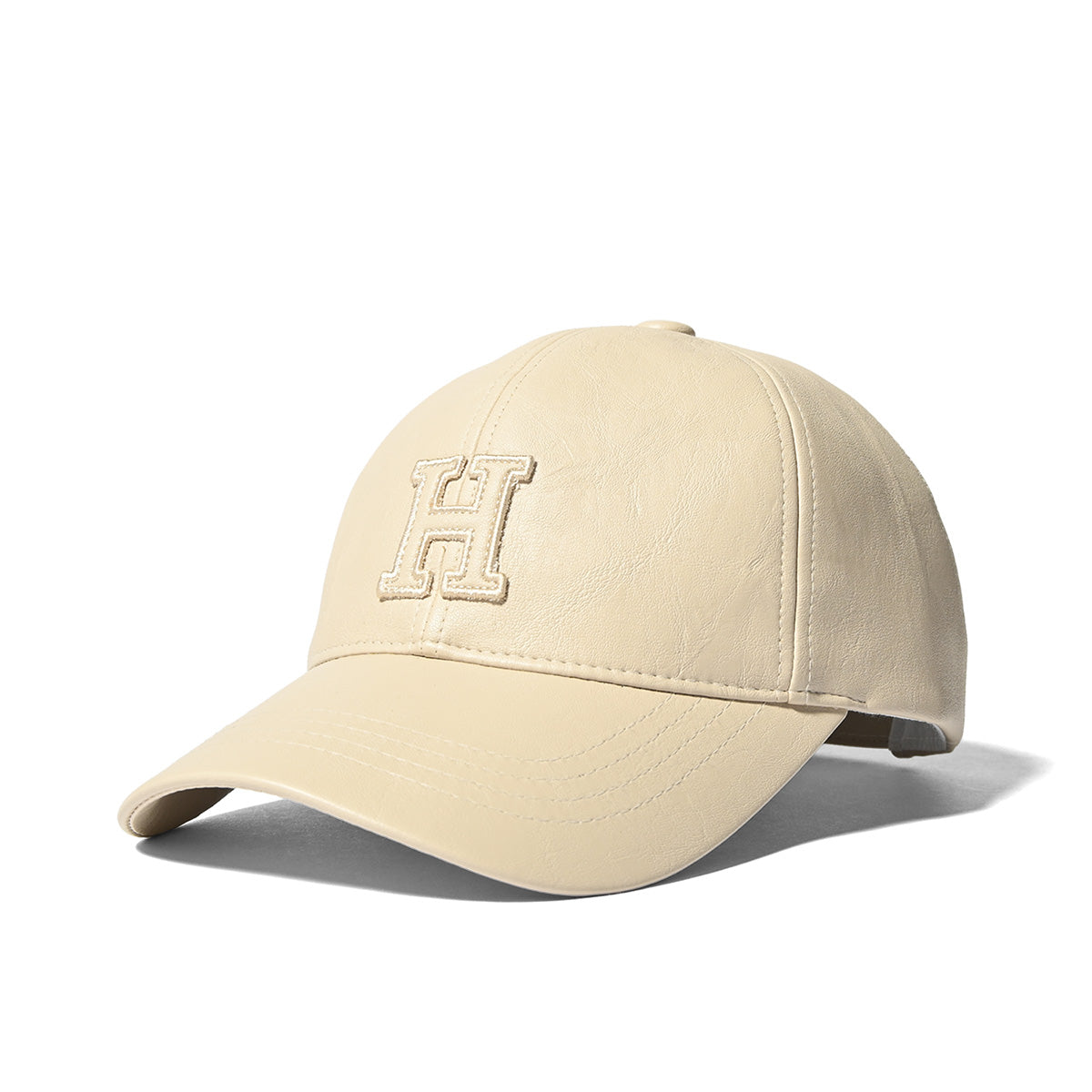 HOMEGAME - H LOGO LEATHER CAP IVORY 【HG251403】