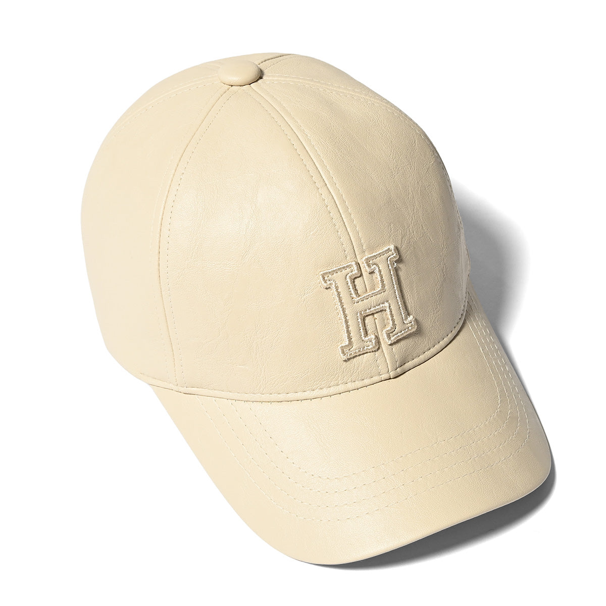 HOMEGAME - H LOGO LEATHER CAP IVORY 【HG251403】