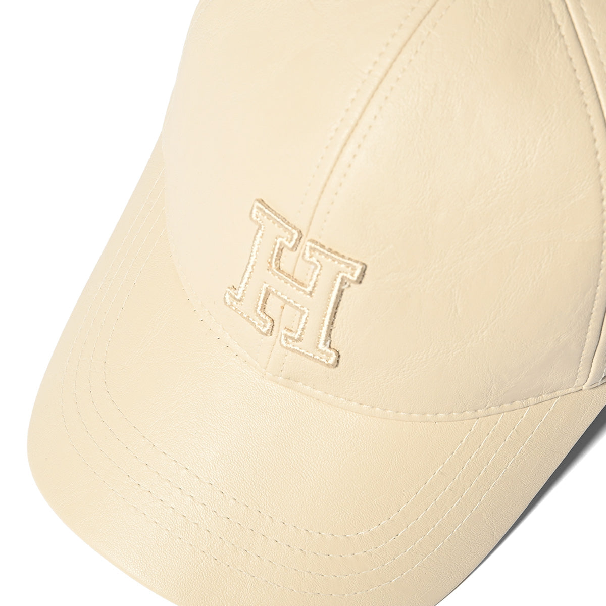 HOMEGAME - H LOGO LEATHER CAP IVORY 【HG251403】