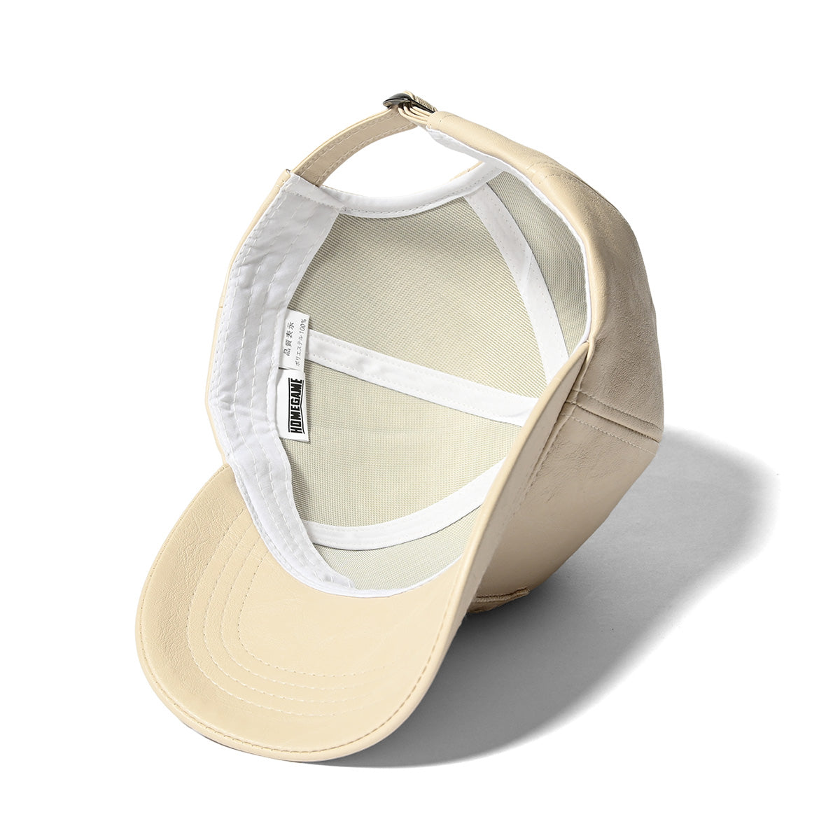 HOMEGAME - H LOGO LEATHER CAP IVORY 【HG251403】