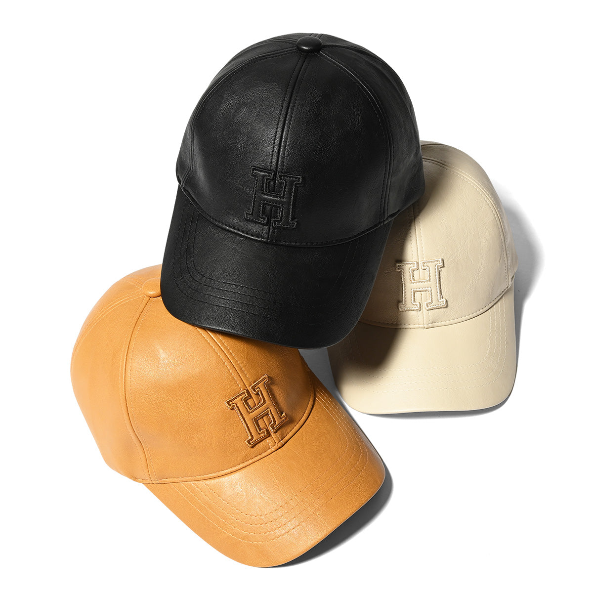 HOMEGAME - H LOGO LEATHER CAP IVORY 【HG251403】