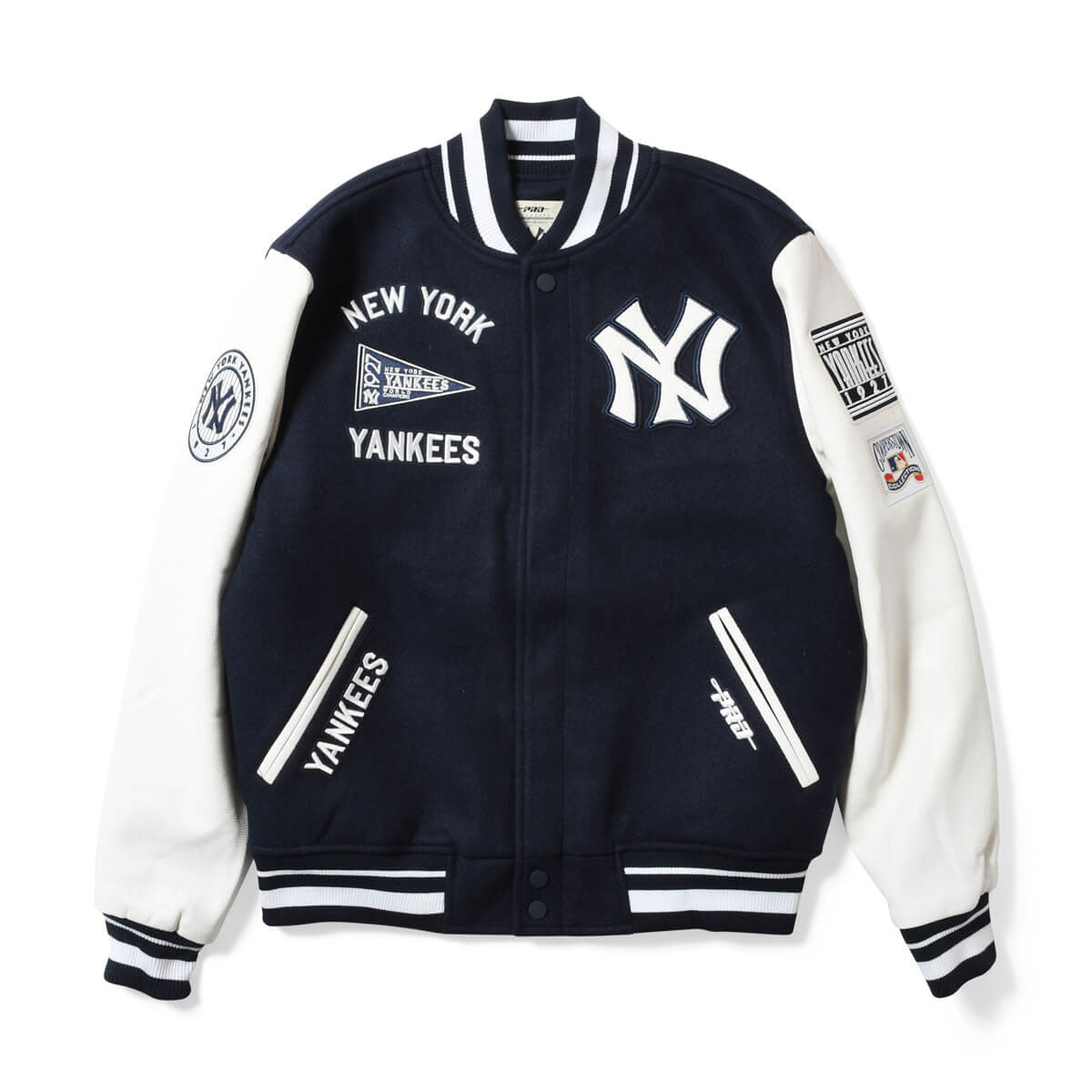 PRO STANDARD - New York Yankees RETRO CLASSIC RIB WOOL VARSITY JACKET【LNY635733】
