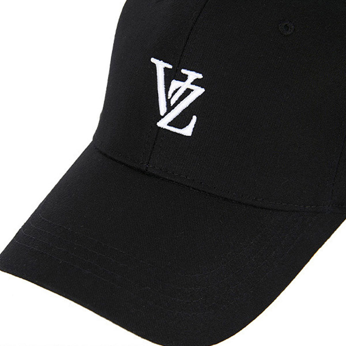 VARZAR - 3D MONOGRAM LOGO OVER FIT BALL CAP BLACK【VZR4-0002】