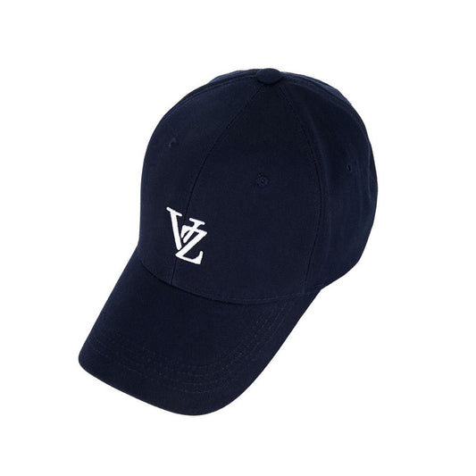 VARZAR - 3D MONOGRAM LOGO OVER FIT BALL CAP NAVY【VZR4-0002】