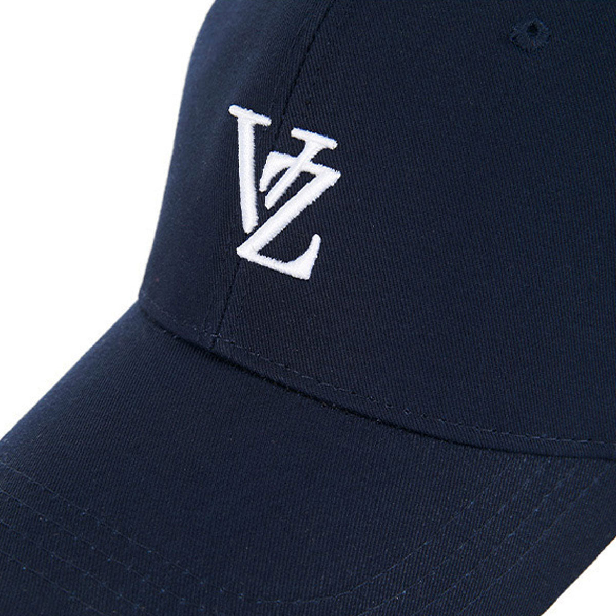 VARZAR - 3D MONOGRAM LOGO OVER FIT BALL CAP NAVY【VZR4-0002】