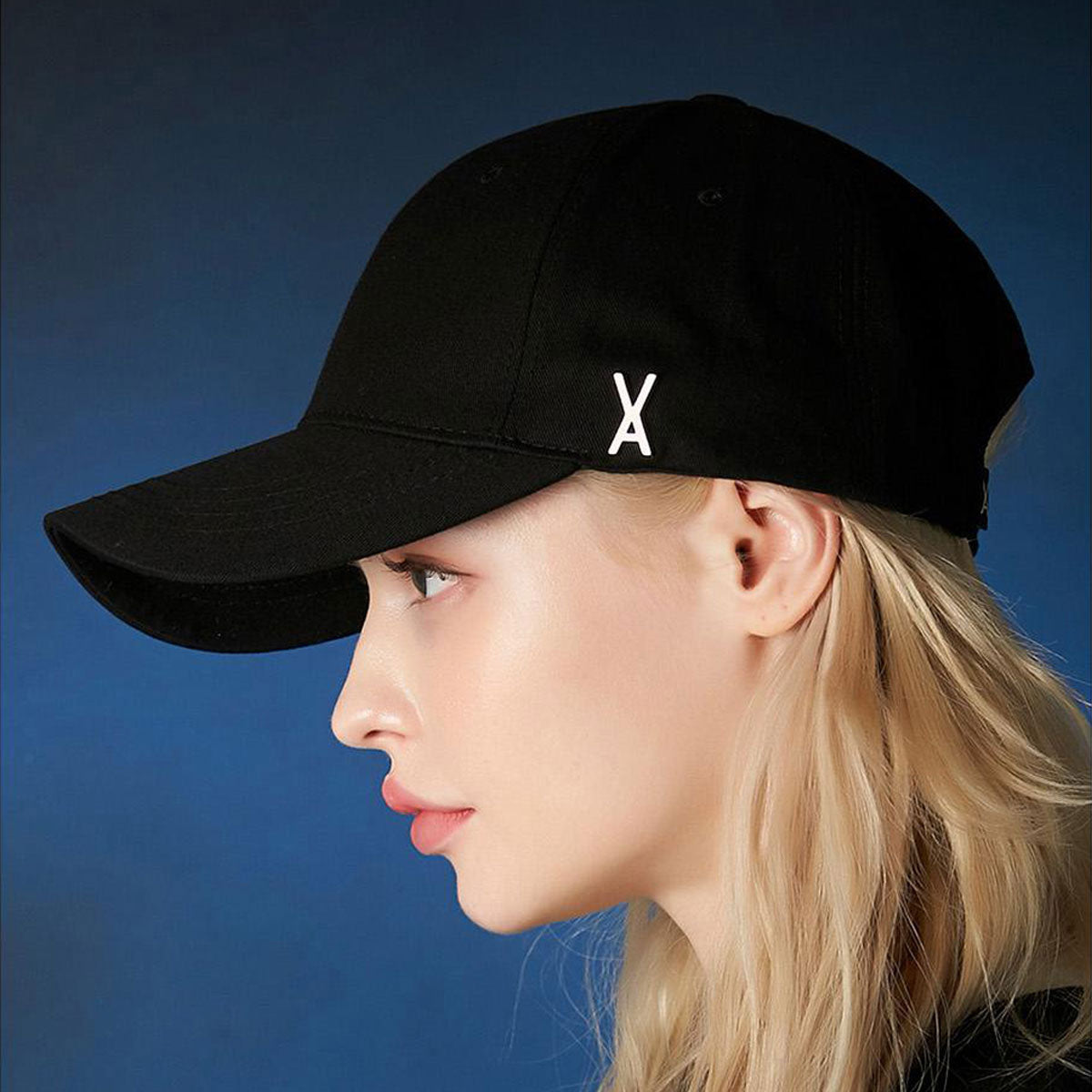 VARZAR - STUD LOGO OVER FIT BALL CAP BLACK【VZR4-0004】