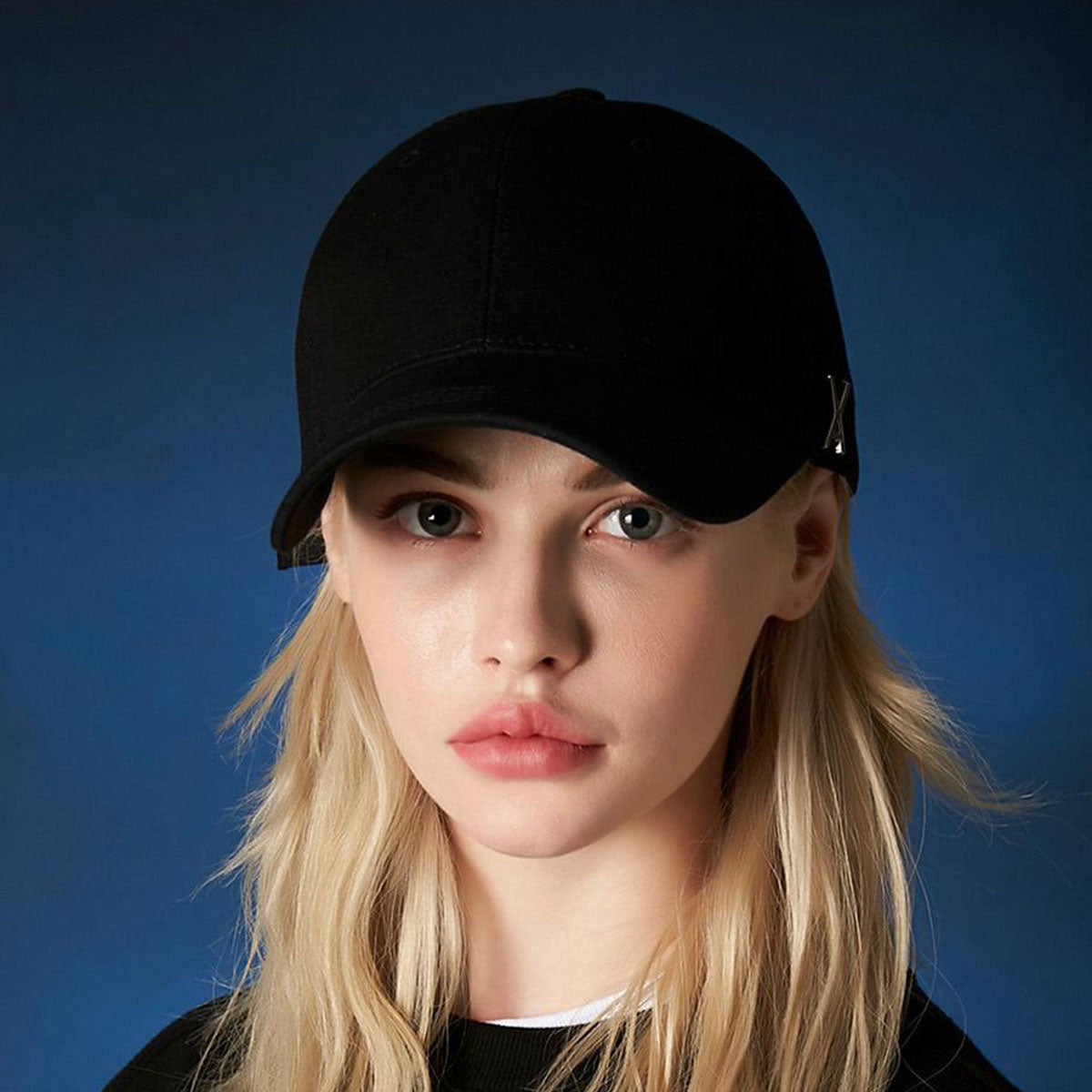 VARZAR - STUD LOGO OVER FIT BALL CAP BLACK【VZR4-0004】