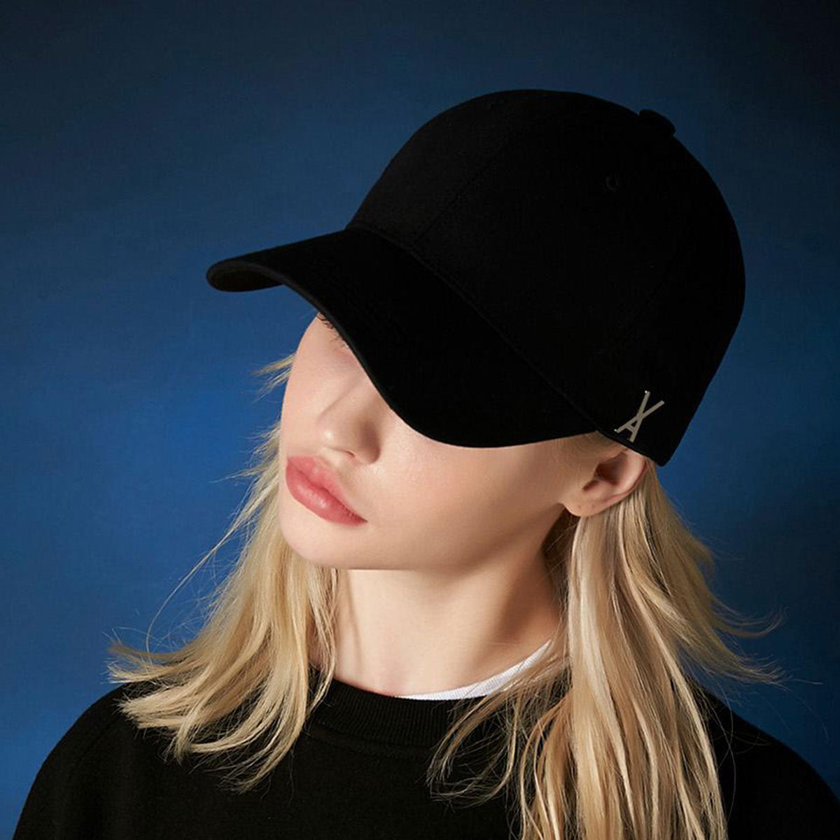 VARZAR - STUD LOGO OVER FIT BALL CAP BLACK【VZR4-0004】
