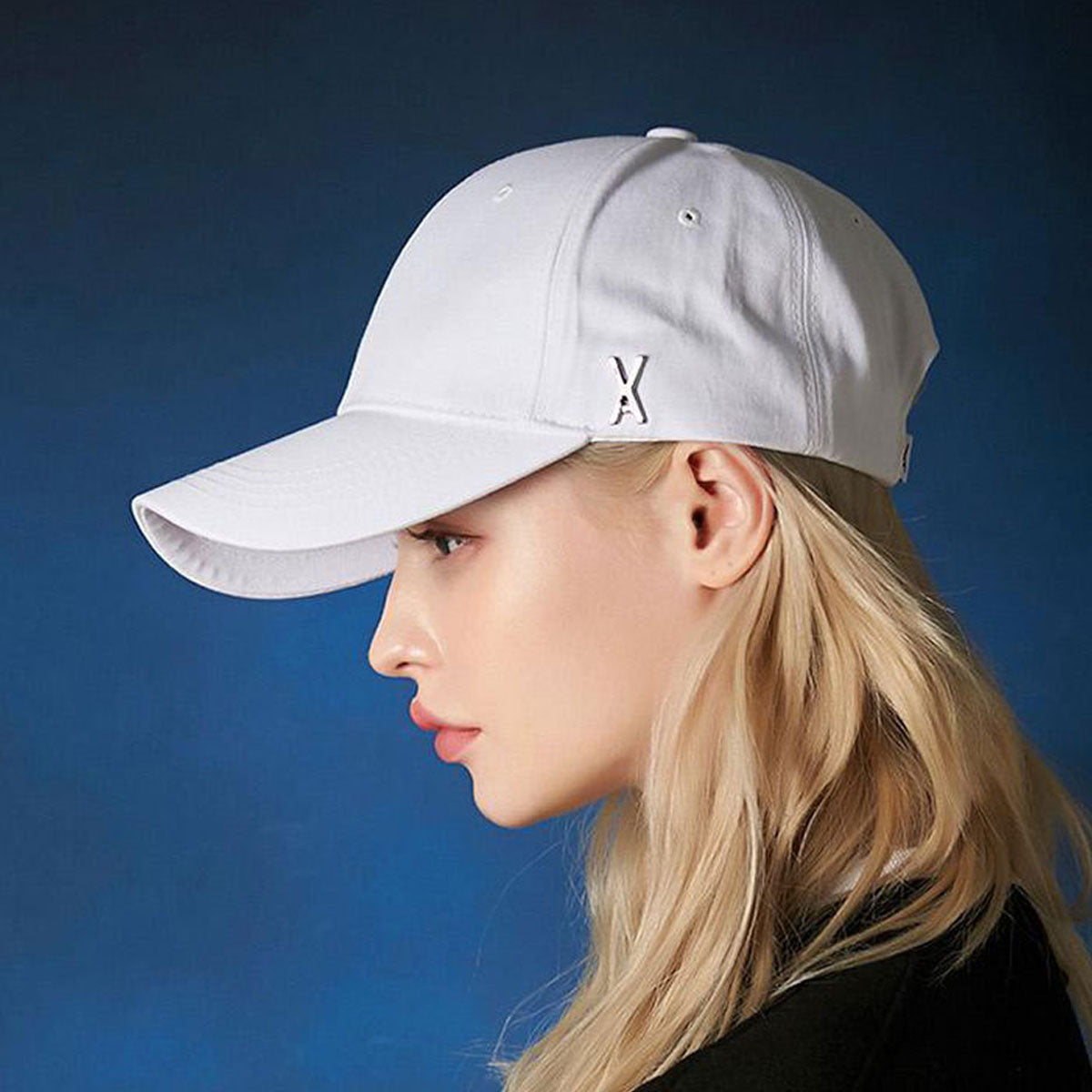 VARZAR - STUD LOGO OVER FIT BALL CAP WHITE【VZR4-0004】