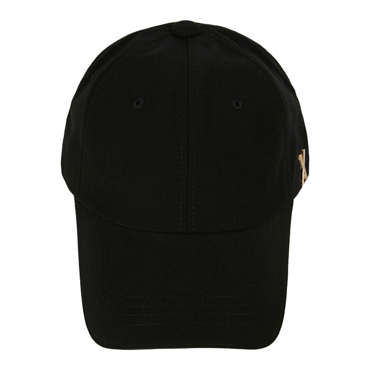 VARZAR - GOLD STUD OVER FIT BALL CAP BLACK【VZR4-0005】
