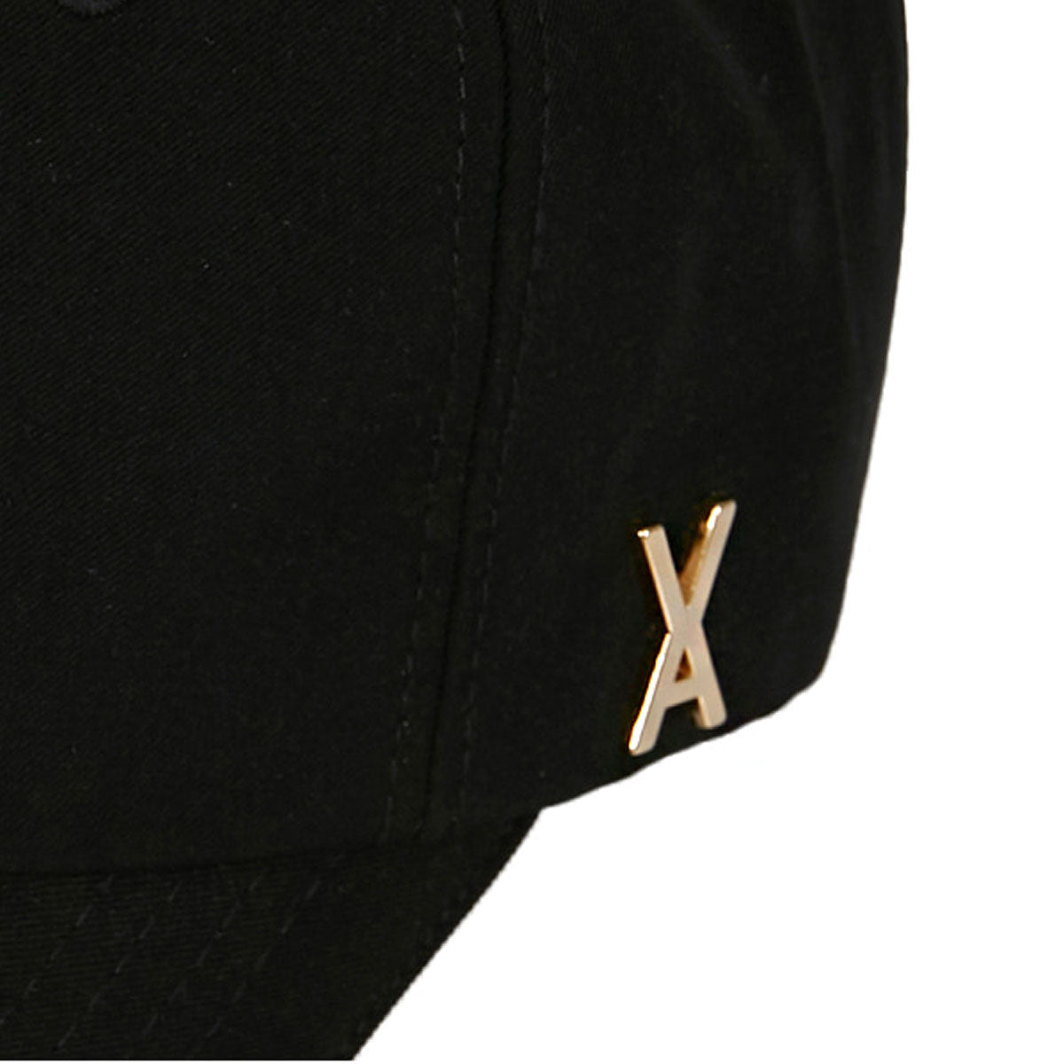 VARZAR - GOLD STUD OVER FIT BALL CAP BLACK【VZR4-0005】