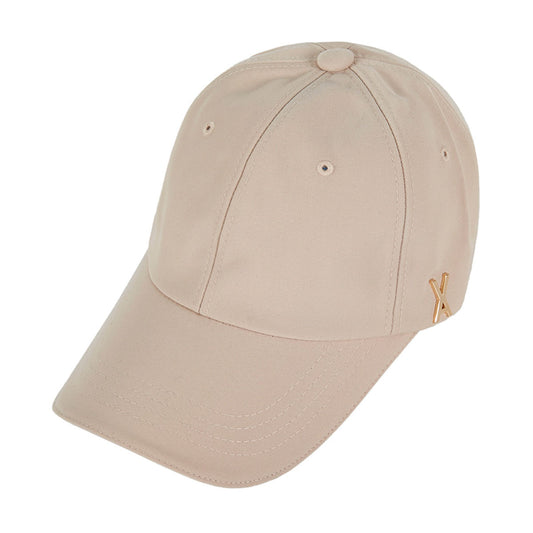 VARZAR - GOLD STUD OVER FIT BALL CAP BEIGE【VZR4-0005】