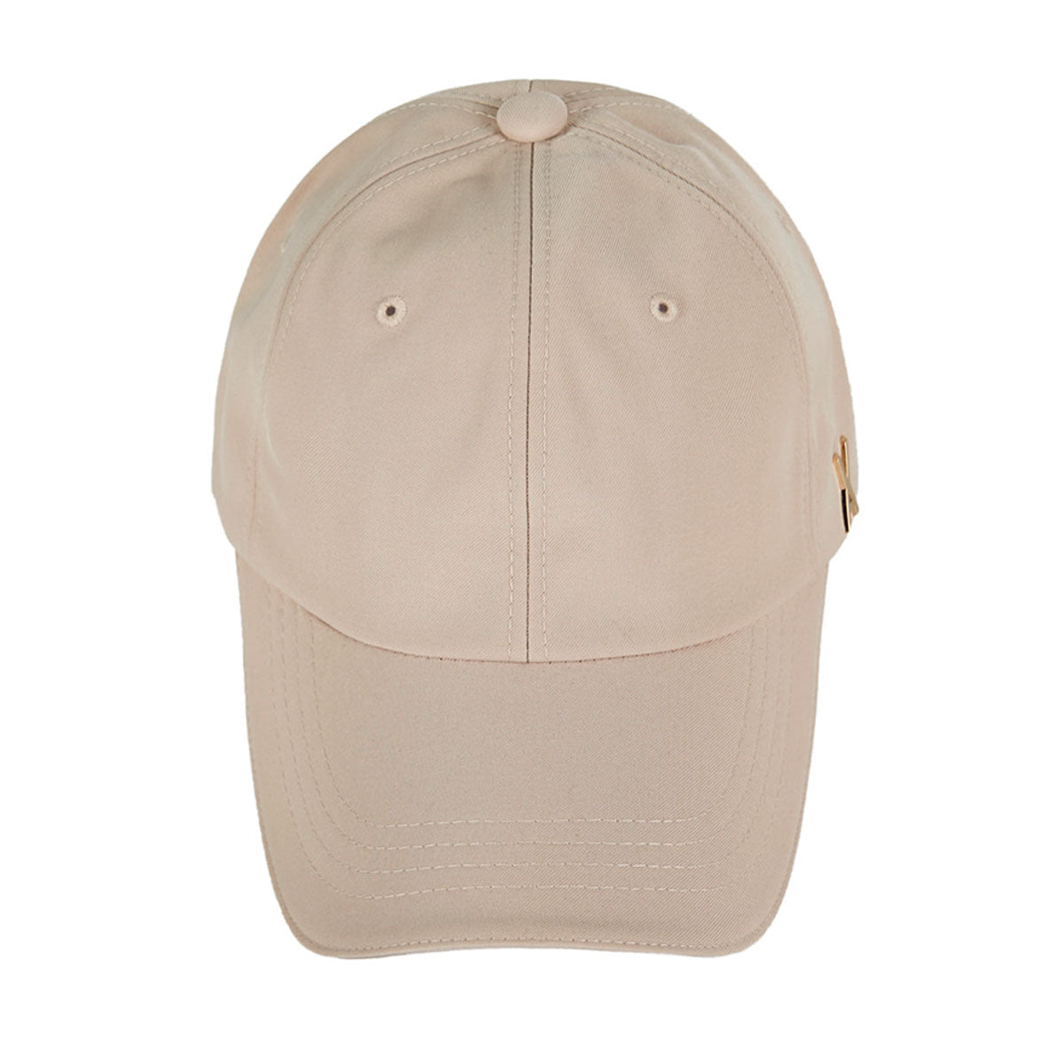 VARZAR - GOLD STUD OVER FIT BALL CAP BEIGE【VZR4-0005】