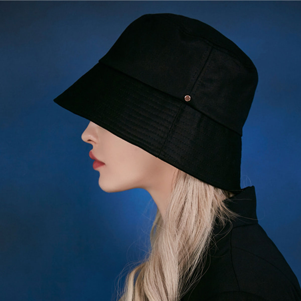VARZAR - ROSE GOLD RIVER BUCKET HAT BLACK【VZR4-0012】