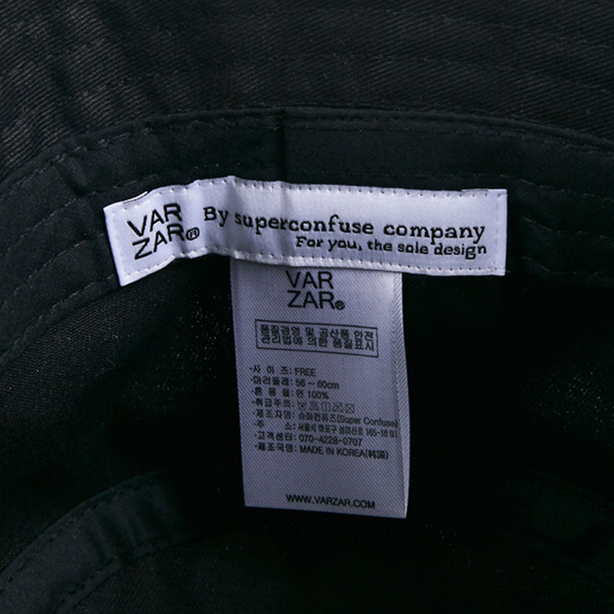 VARZAR - ROSE GOLD RIVER BUCKET HAT BLACK【VZR4-0012】