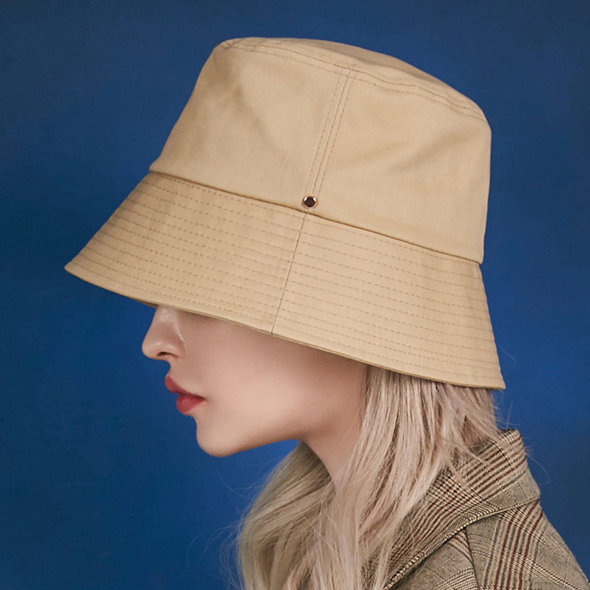 VARZAR - ROSE GOLD RIVER BUCKET HAT BEIGE【VZR4-0012】