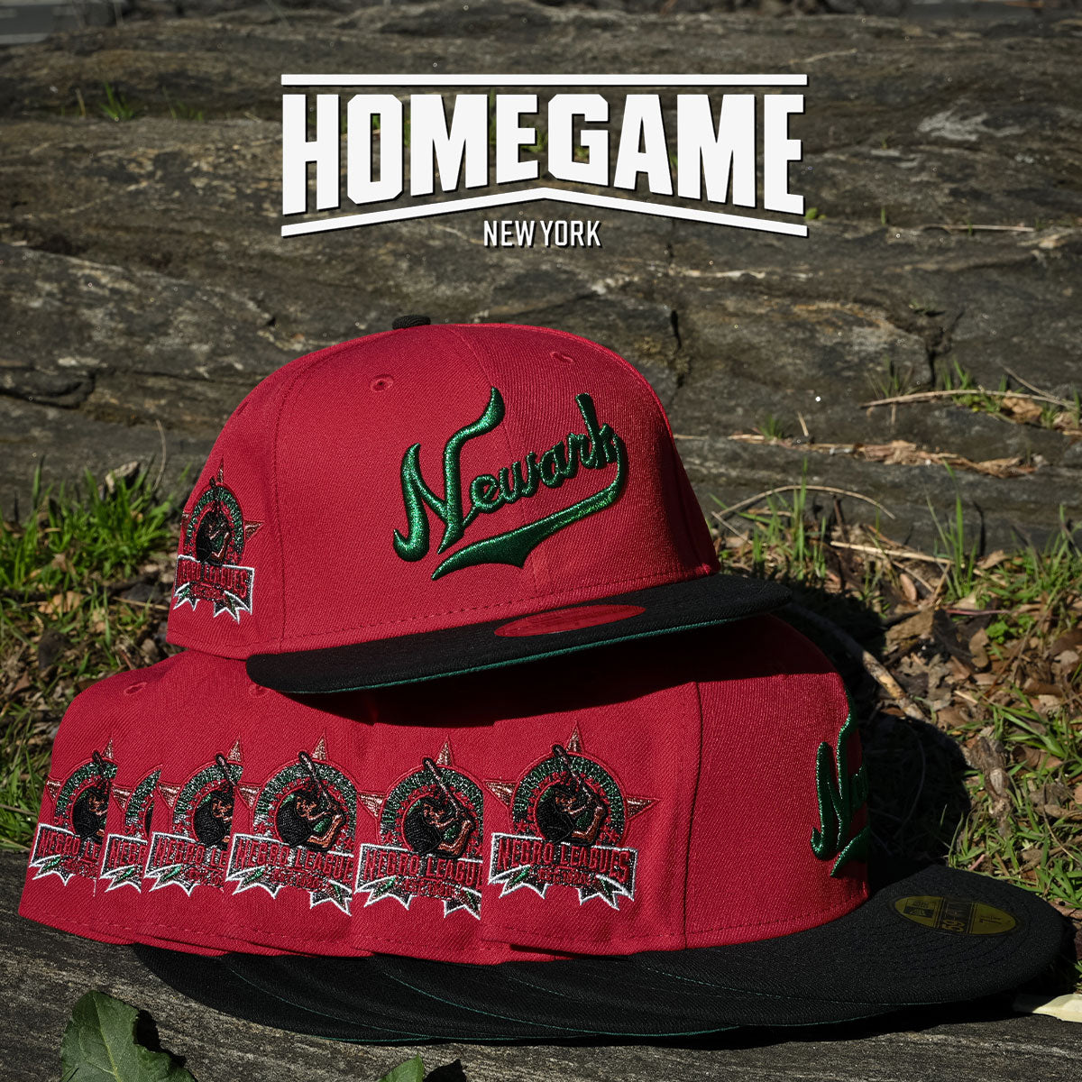 NEW ERA Newark Eagles - 59Fifty 1920 Negro League Front Door Red/Black