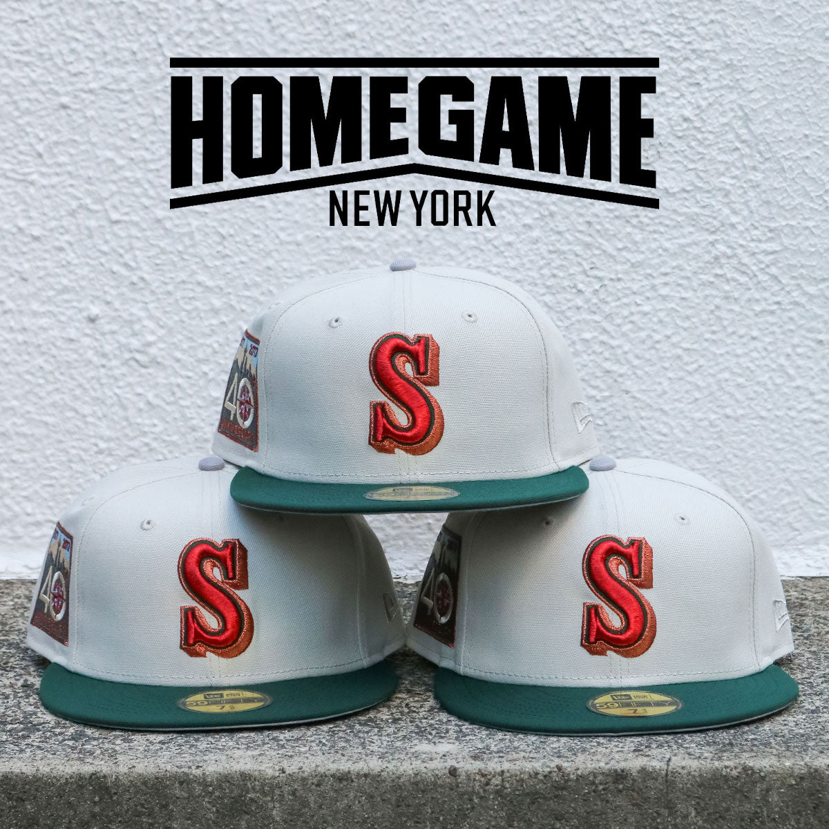 NEW ERA Seattle Mariners - 59Fifty 40th. Anniv. Chrome White/Green