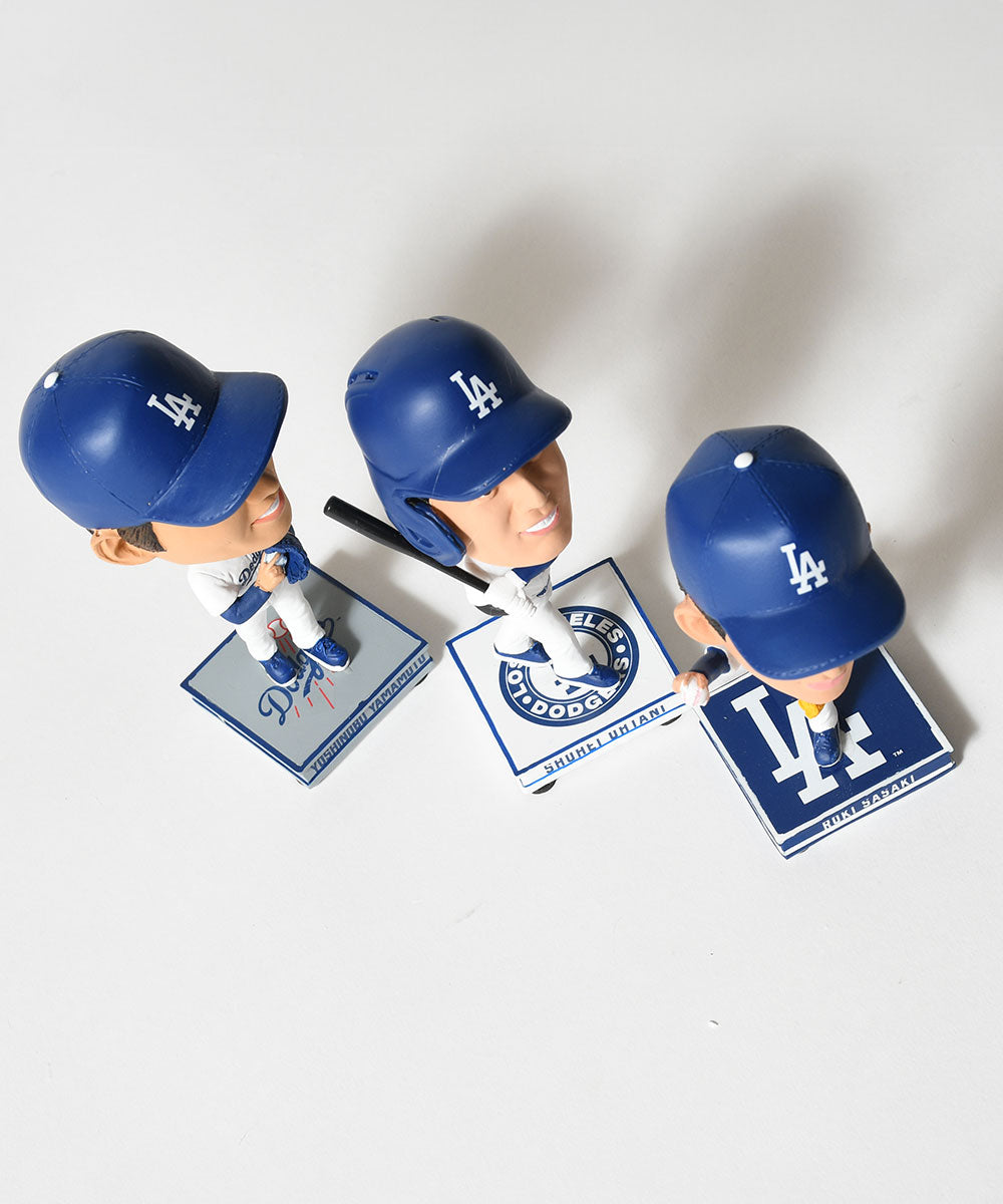 FOCO - OHTANI/SASAKI/YAMAMOTO LA DODGERS SMU 3 PACK MINI BIGHEAD BOBBLE SET【BHMBSMUBG3PKMNLDSORS】
