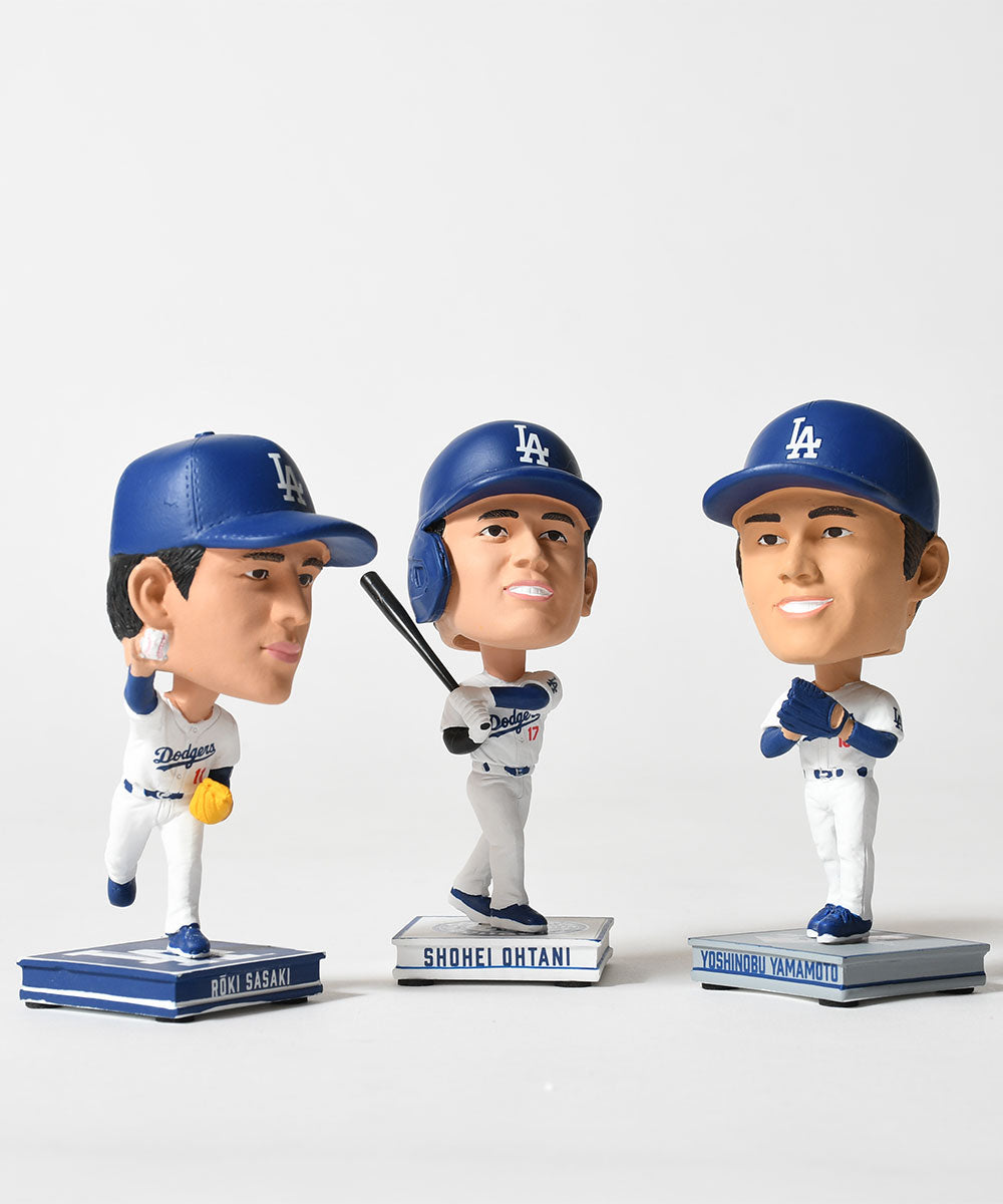 FOCO - OHTANI/SASAKI/YAMAMOTO LA DODGERS SMU 3 PACK MINI BIGHEAD BOBBLE SET【BHMBSMUBG3PKMNLDSORS】