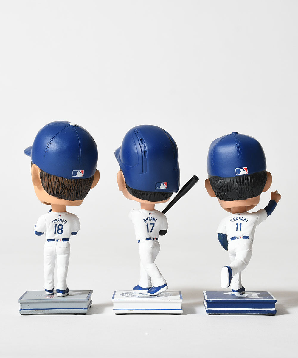 FOCO - OHTANI/SASAKI/YAMAMOTO LA DODGERS SMU 3 PACK MINI BIGHEAD BOBBLE SET【BHMBSMUBG3PKMNLDSORS】