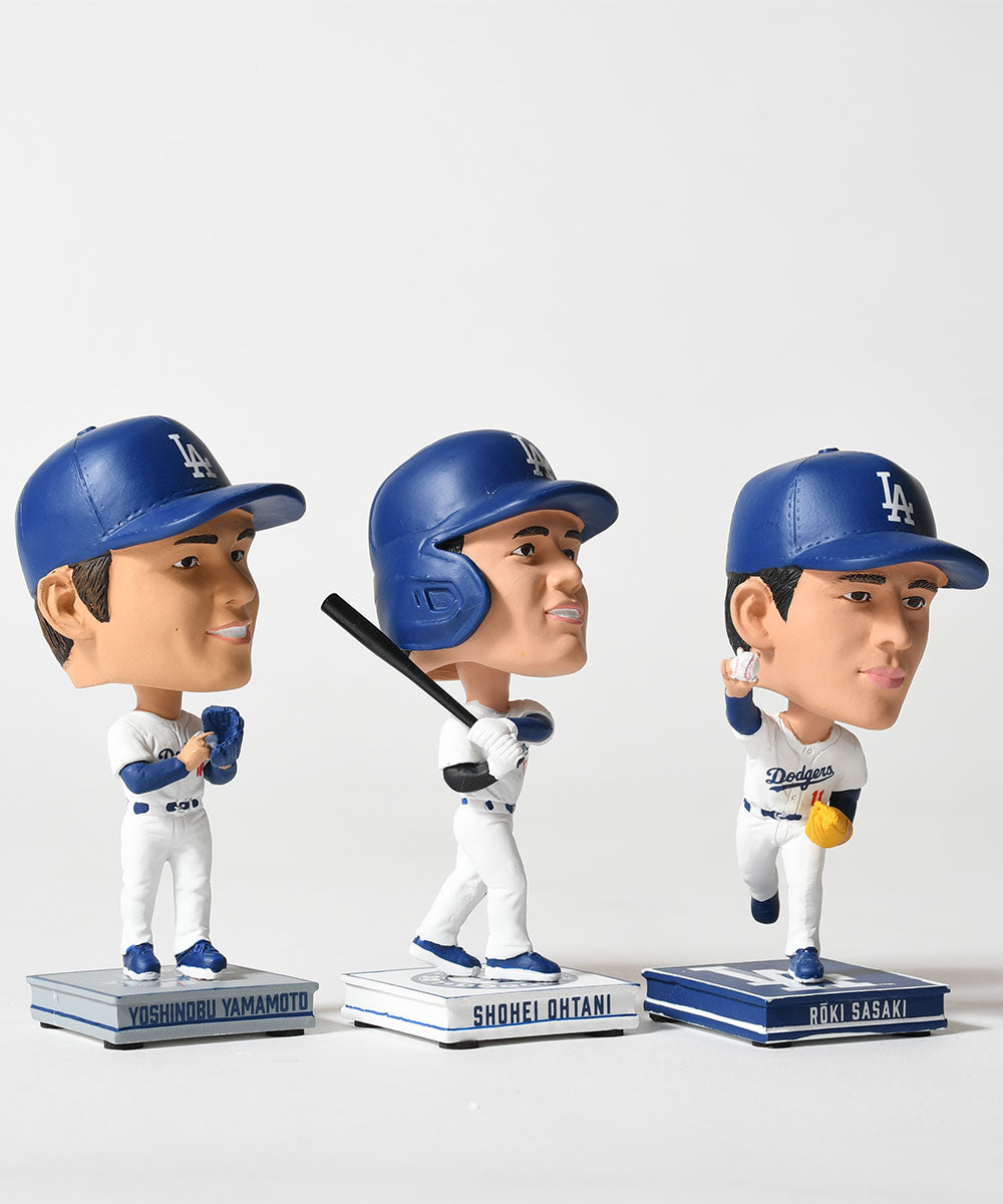 FOCO - OHTANI/SASAKI/YAMAMOTO LA DODGERS SMU 3 PACK MINI BIGHEAD BOBBLE SET【BHMBSMUBG3PKMNLDSORS】
