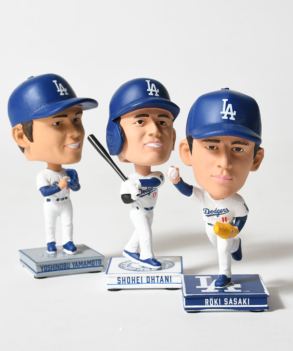 FOCO - OHTANI/SASAKI/YAMAMOTO LA DODGERS SMU 3 PACK MINI BIGHEAD BOBBLE SET【BHMBSMUBG3PKMNLDSORS】