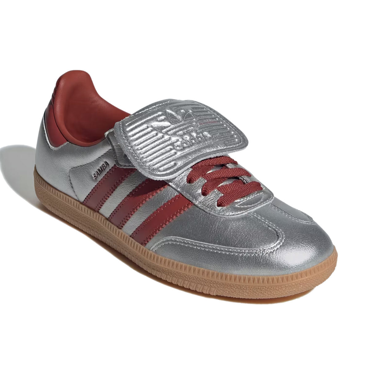 adidas - SAMBA LT WMNS Silver Metallic/Preloved Ruby/Gum 【JH5707】