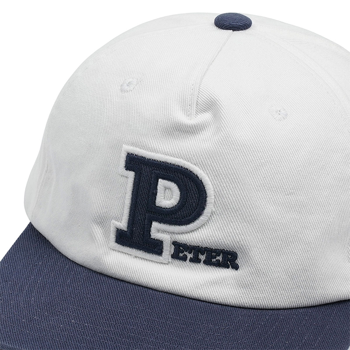 MY NAME IS PETER - 5-PANEL PETER APPLIQUE CAP WHITE/NAVY