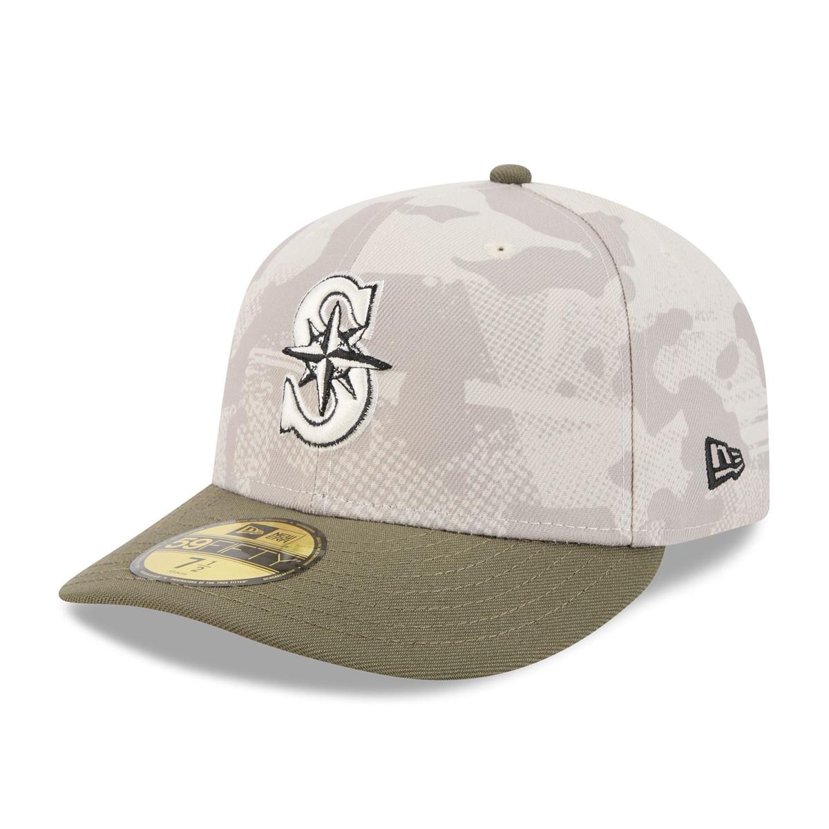NEW ERA - Seattle Mariners 59FIFTY MLB2025 Armed Forces Day STONE 【14517060】