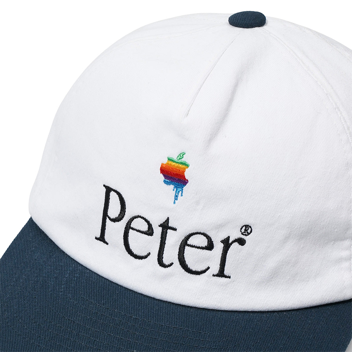 MY NAME IS PETER - 5-PANEL PAPPLE CAP WHITE & NAVY
