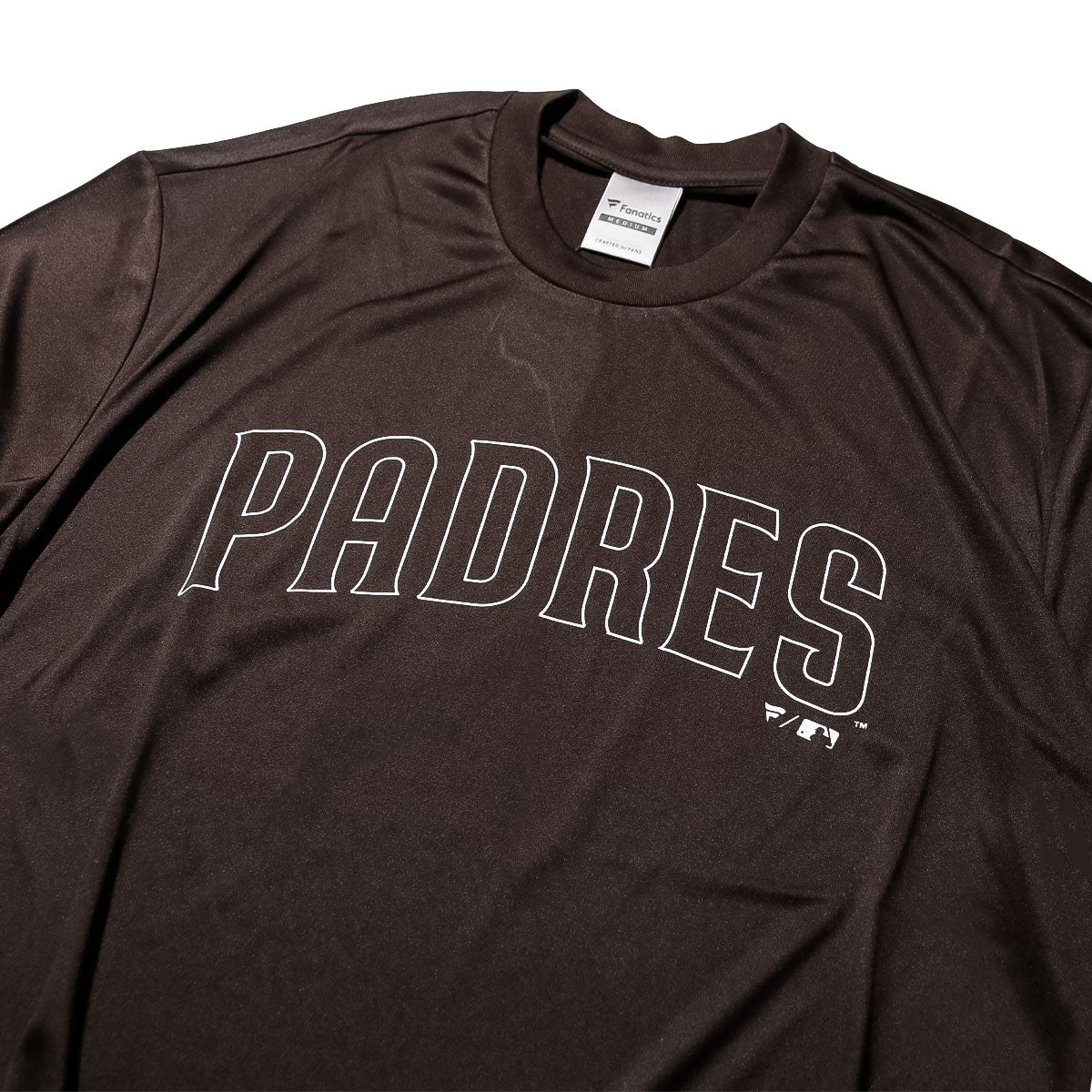 Fanatics - San Diego Padres MLB OUTLINE LOGO S/S ACTIVE DRY TEE BROWN 【ML0126SS0001 】