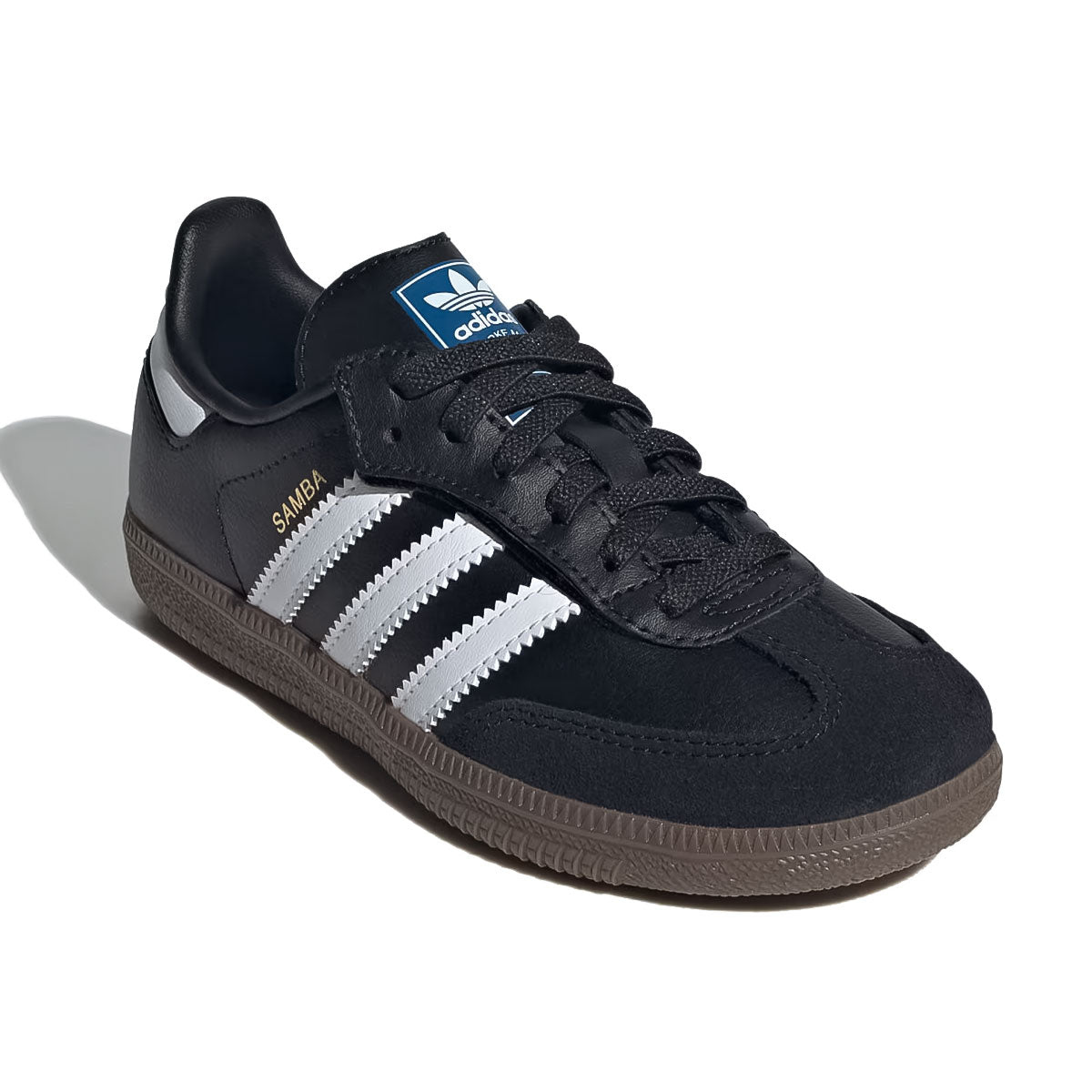 adidas ‐ SAMBA OG Comfort Closure Elastic Lace Kids Core Black/Cloud White/Gum 【JQ6390】