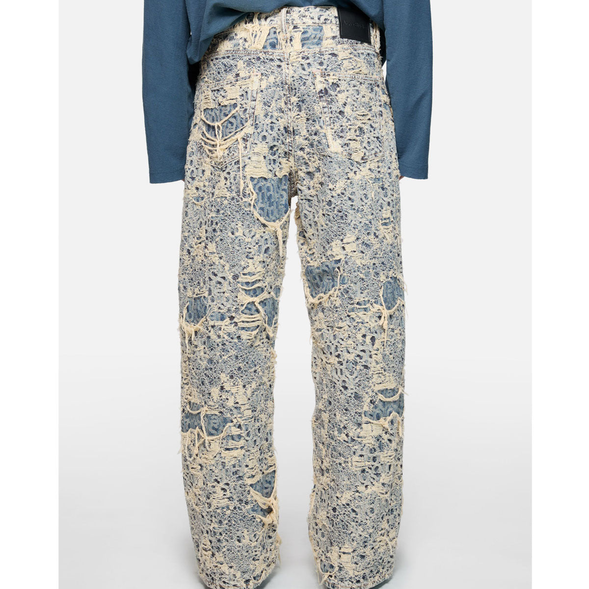 ACNE STUDIOS - 1981 U DENIM DISTRESSED MONOGRAM