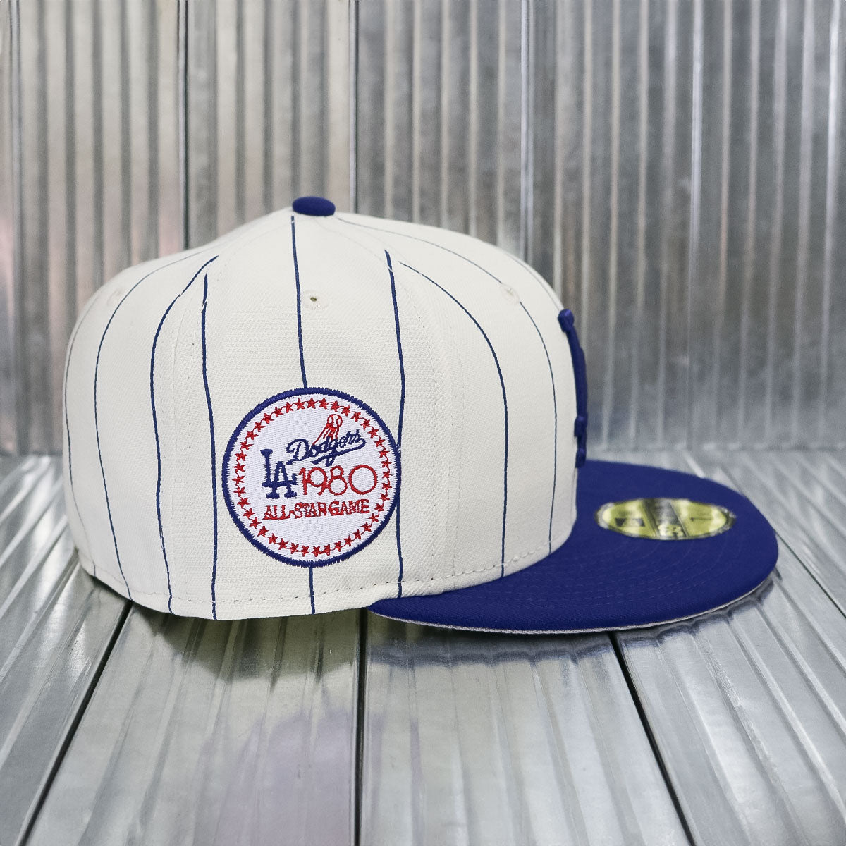 New Era × Diet Starts Monday - 59FIFTY Los Angeles Dodgers 1980 All Star Game Pinstripe 29349 Chrome White/Blue【60770373】