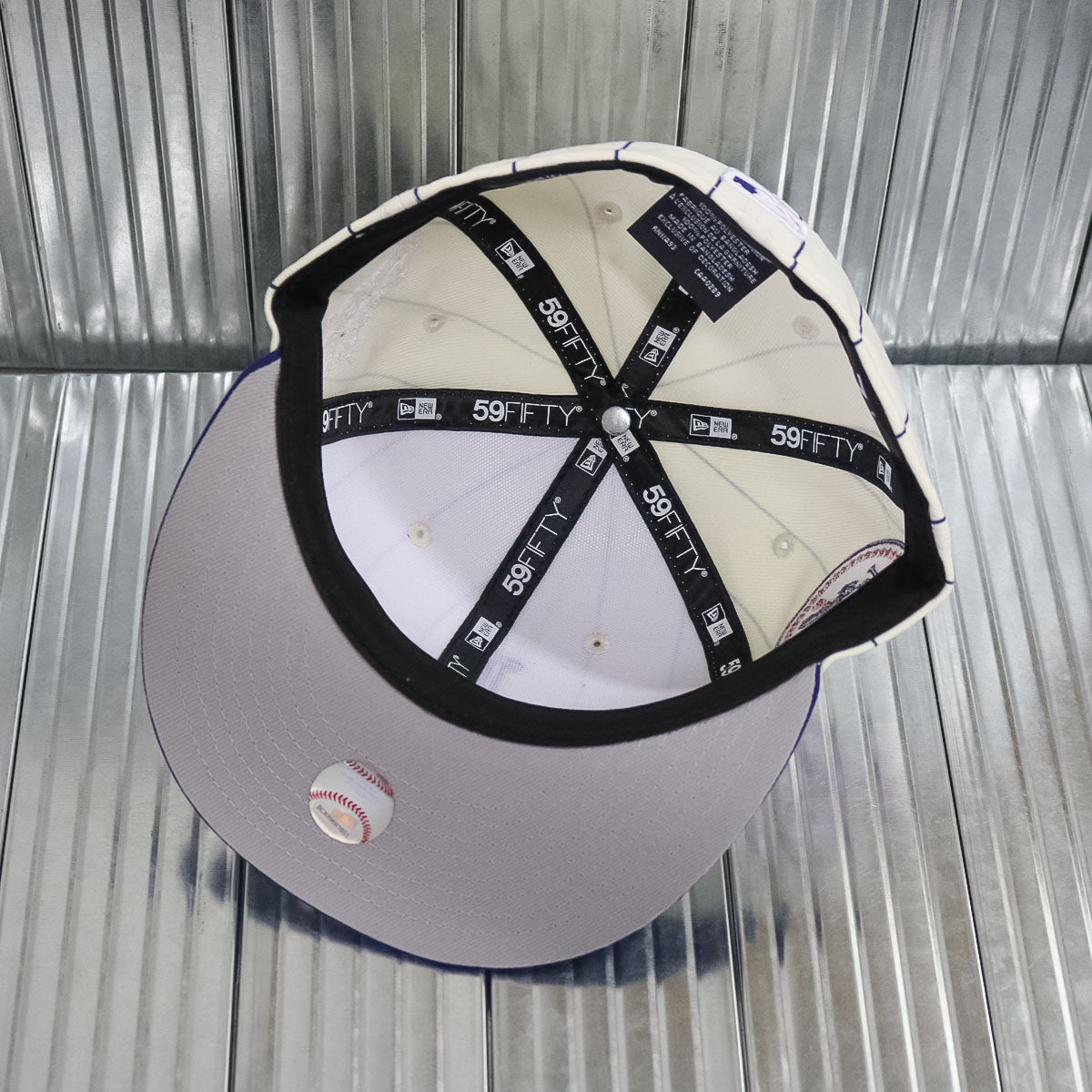 New Era × Diet Starts Monday - 59FIFTY Los Angeles Dodgers 1980 All Star Game Pinstripe 29349 Chrome White/Blue【60770373】