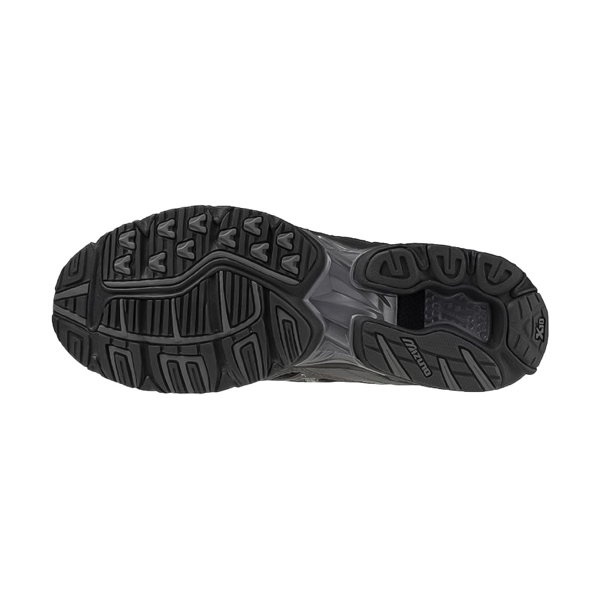 MIZUNO - MENS WAVE RIDER 10 BLACK/BLACK/METALLIC GRAY 【D1GA243108】