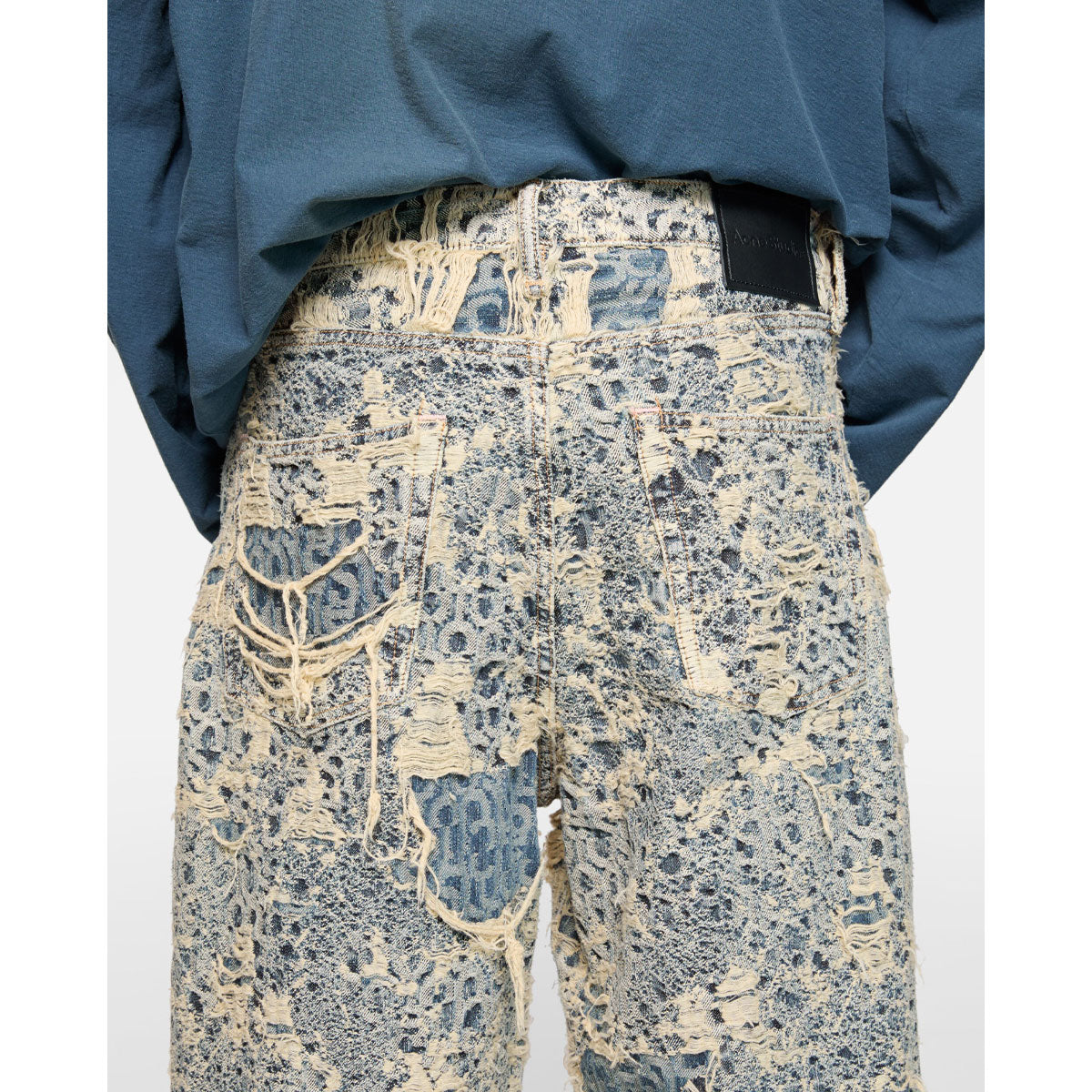 ACNE STUDIOS - 1981 U DENIM DISTRESSED MONOGRAM