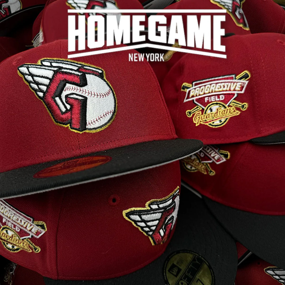 NEW ERA CLEVELACD GUARDIANS - 59FIFTY CO PROGRESSIVE FIELD HEATHER.RED/BLACK