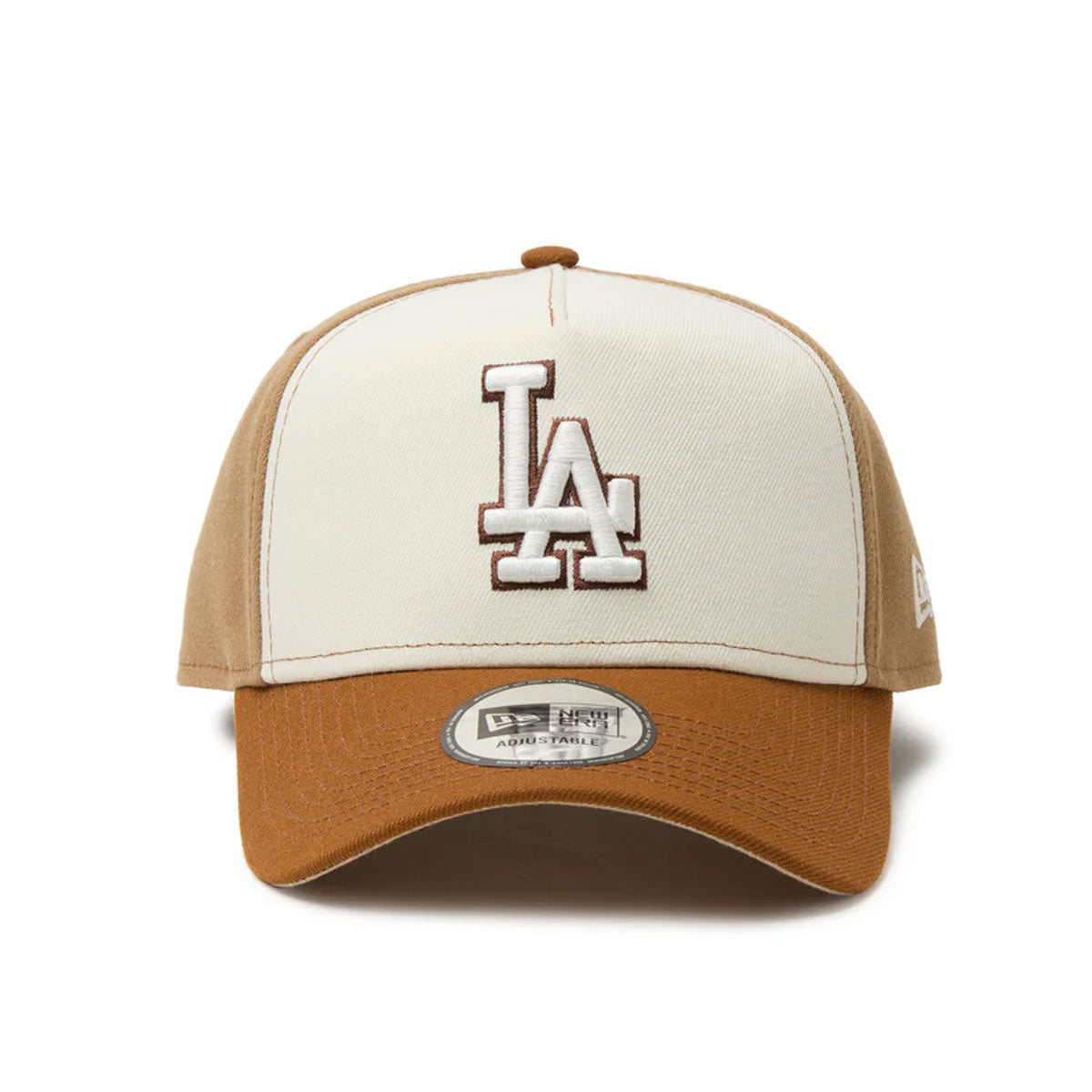 NEW ERA Los Angeles Dodgers - 9FORTY A-Frame PANCAKES Toasted Peanuts/Wine Cork Khaki Visor 【14388666】