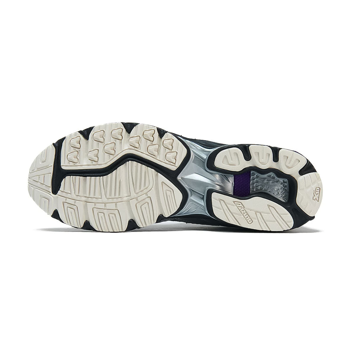 MIZUNO - UNISEX WAVE RIDER 10 BLACK/BLACK/SILVER【D1GA250601】