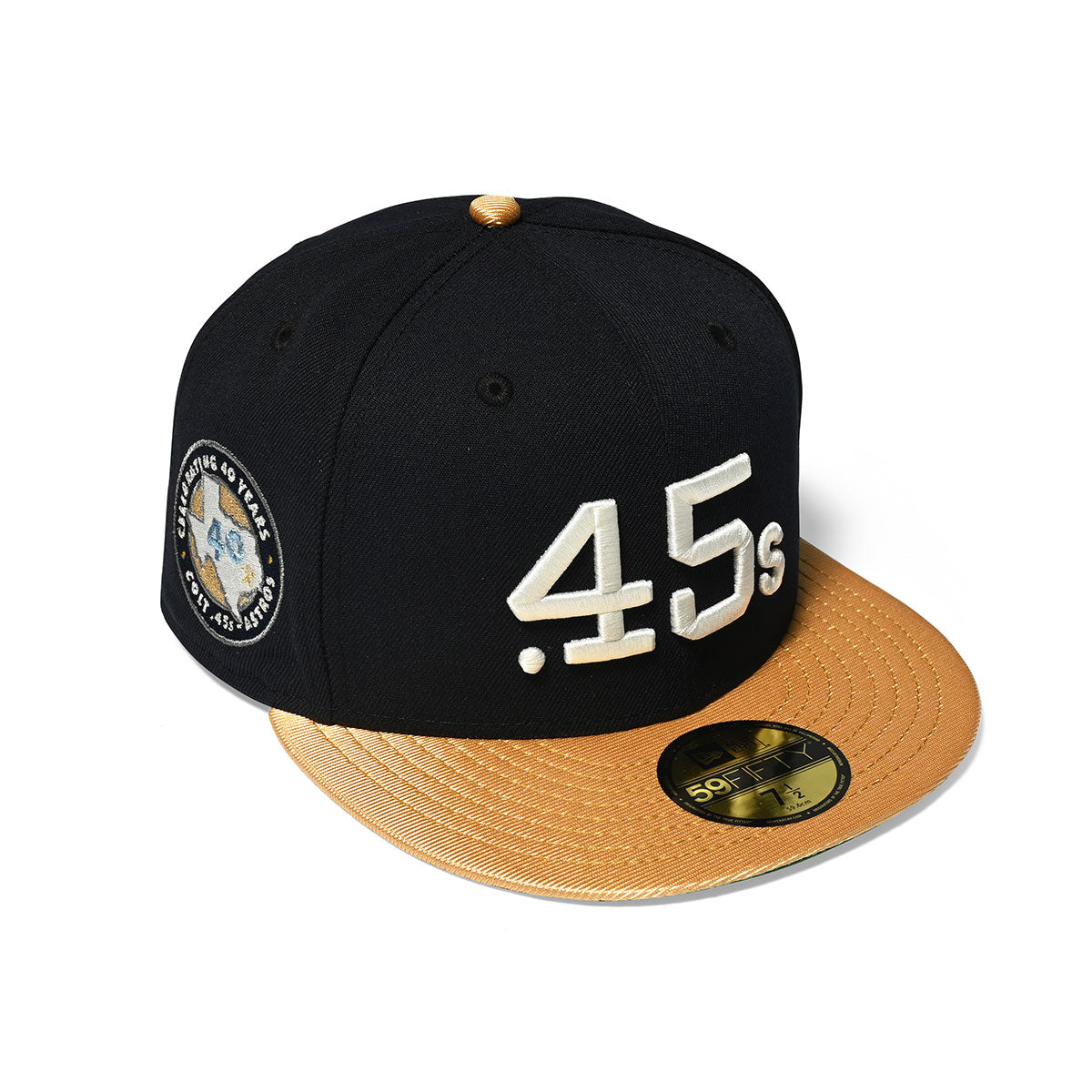 NEW ERA Houston Colt 45 -40TH 59FIFTY NAVY/METALLIC GOLD/GREEN【70813229】