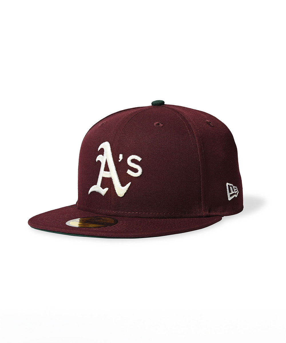NEW ERA - Oakland Athletics CO 1989 WS 59FIFTY Chrome MAROON【70977489】
