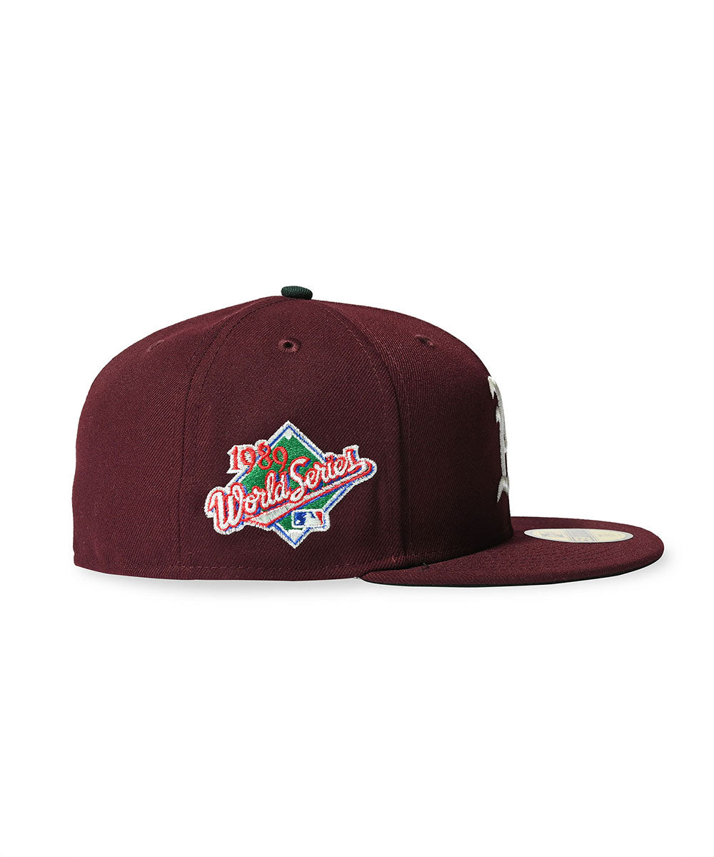 NEW ERA - Oakland Athletics CO 1989 WS 59FIFTY Chrome MAROON【70977489】