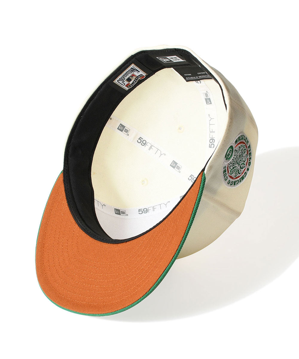 NEW ERA - CHICAGO CUBS CO 1969 WRICLEY FIELD 59FIFTY CHROME/B GREEN 【70993096 】